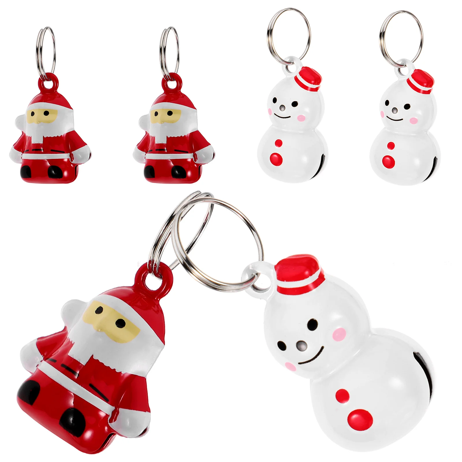6 шт. рождественские колокольчики-воротники брелок для ключей аксессуары кошек