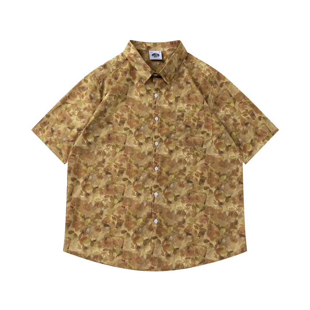 

OSCN7 Casual Printed Short Sleeve Shirt Men Street 2022 Hawaii Beach Oversize Women Fashion Harujuku Shirts for Men 3502