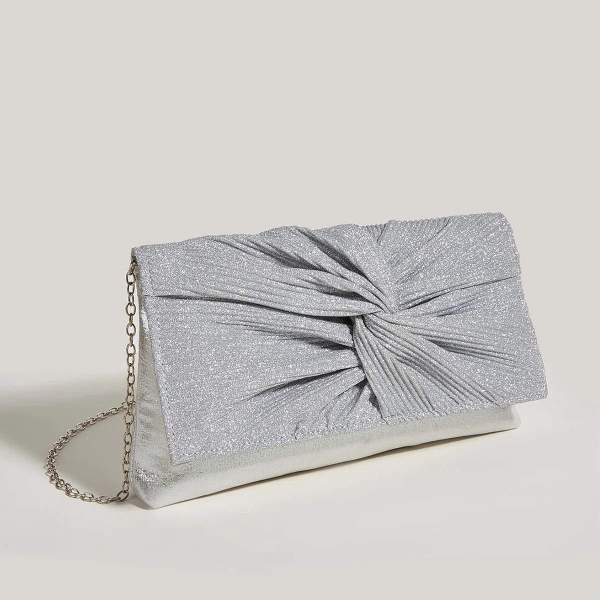 

2022 New Fashion Dress Evening Bag Senior Temperament Shoulder Bags Pleated Shiny Clutch Luxury Designer Brand High Quality