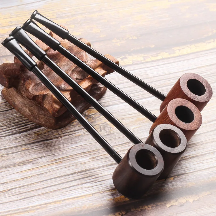 

Red sandalwood pipe straight solid wood pipe wooden man portable