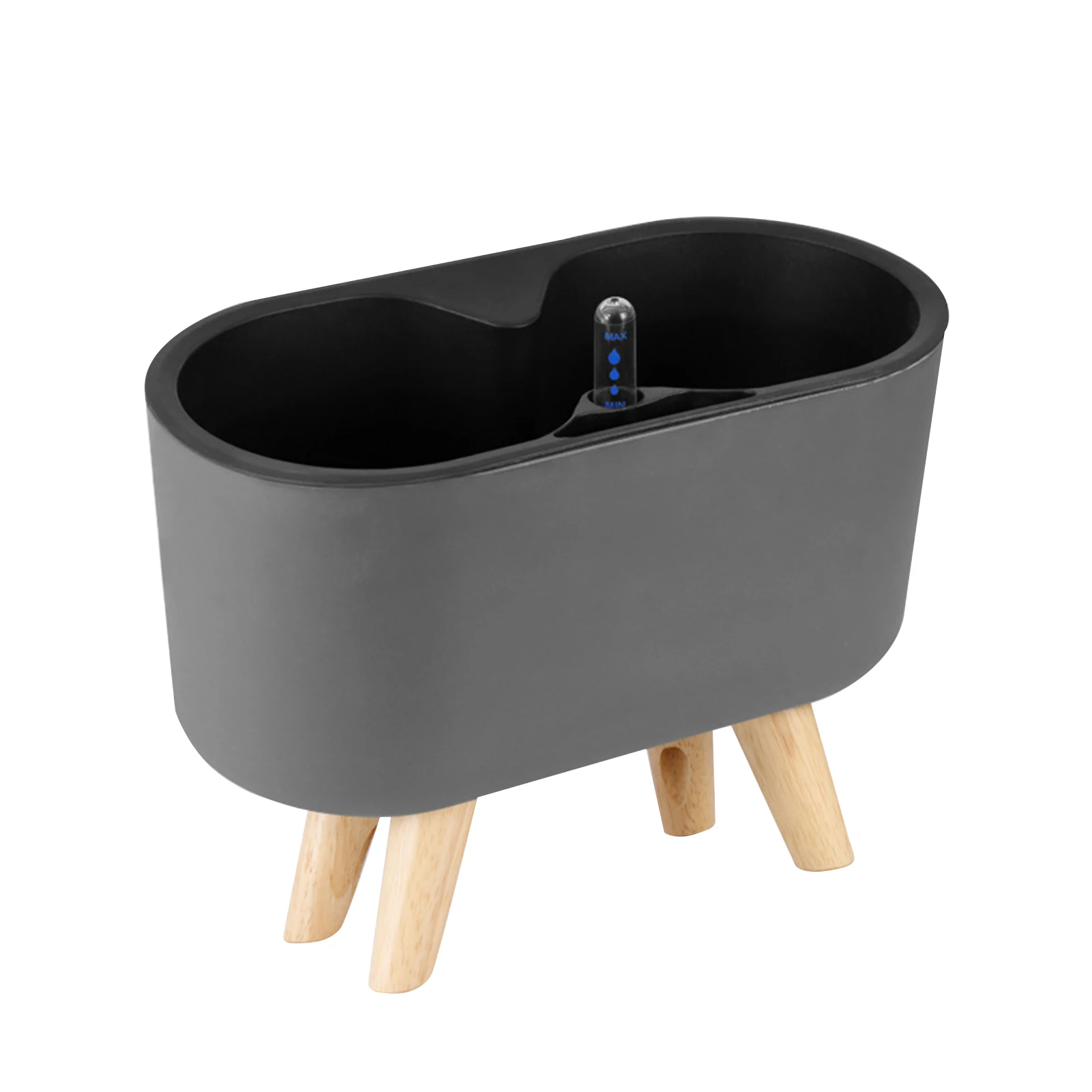 

Modern Flower Anti-slip Garden Supplies With Indicator Nursery Home Decor Indoor Plants Durable Wooden Legs Self Watering Pots