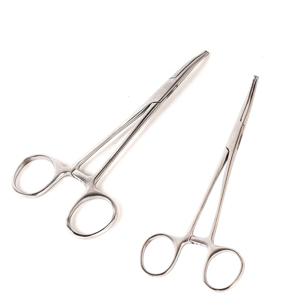 

16cm Forceps Epilation Tools Fish Locking Pliers Tackle Curved Tip Straight Tip Clamps Fishing Tools Scissor Line Cutter