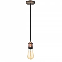 vintage edison e26e27 base retro pendant light aluminum shell screw bulb for home corridor studio office bedroom hanging lamps