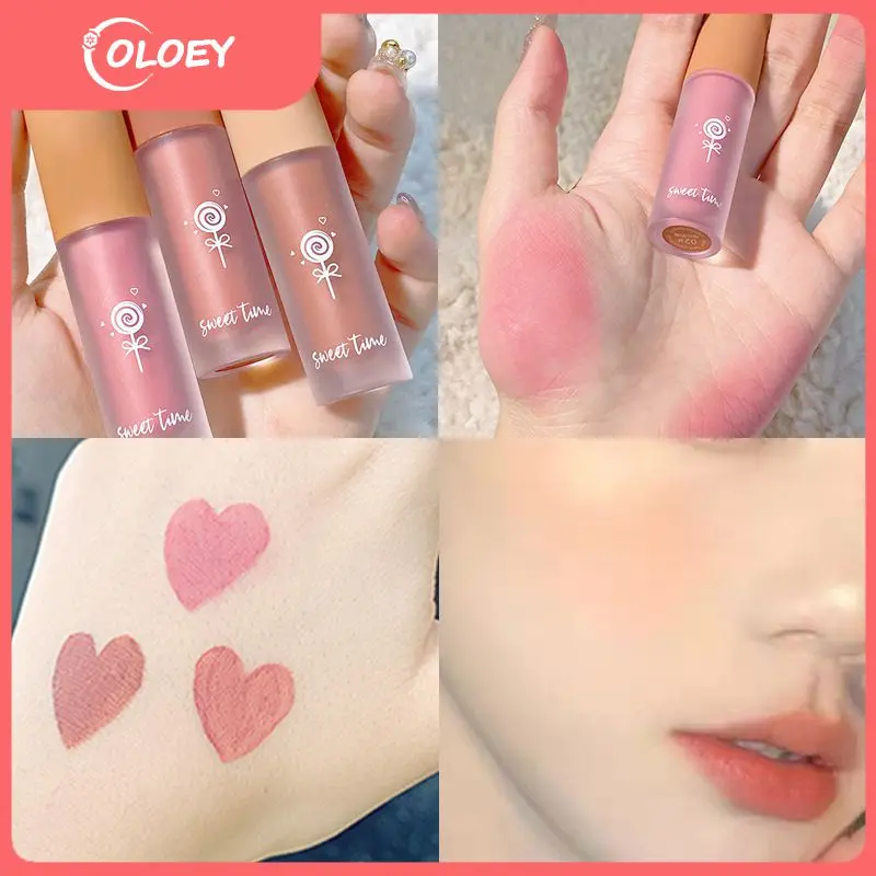 

3 Colors Liquid Blush Matte Velvet Blusher Facial Pigment Lasting Natural Cheek Blush Face Contour Brightens Korean Makeup TSLM1