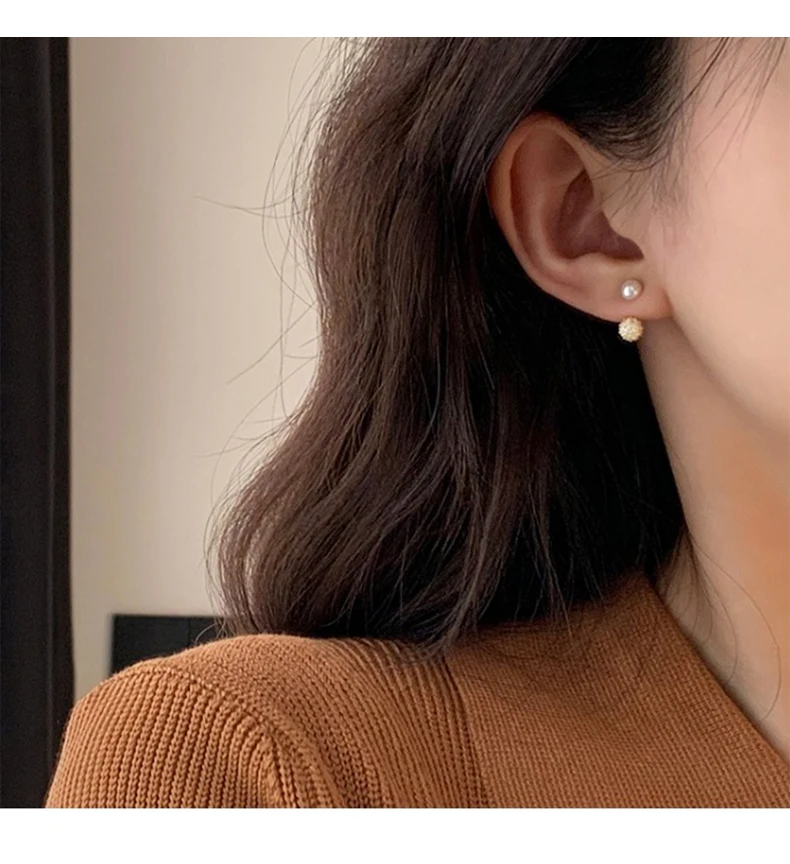 

Simple exquisite pearl earrings female 2023 new tide light luxury niche design senior sense earrings paired earrings