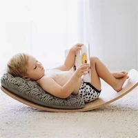 ins popular childrens room colorful wooden seesaw fitness board balance yoga board childrens entertainment curved panel