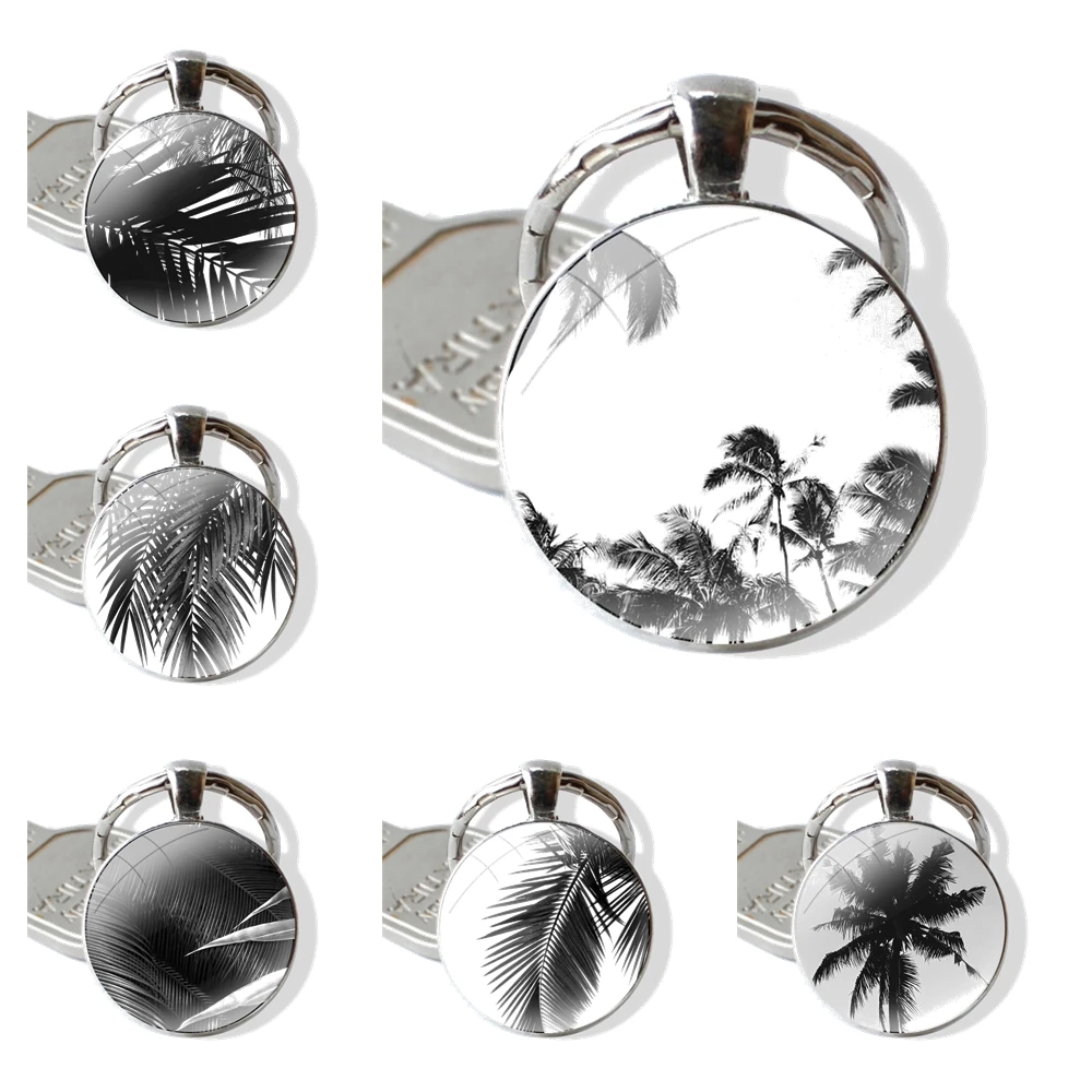 Цепочка для ключей с подвеской из стекла и металла Классический брелок мужчин