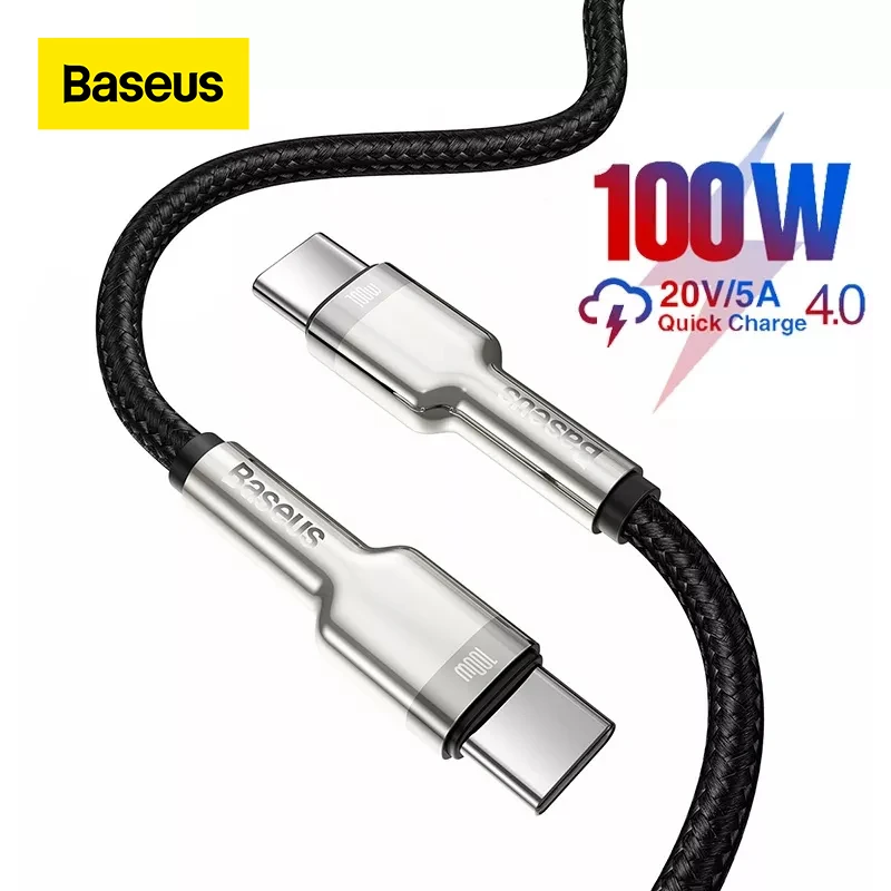 

Baseus USB C to USB Type C Cable USB C PD 100W Fast Charger Cord USB-C Type C Cable For Samsung S20 S10 Macbook Pro Type C Cable