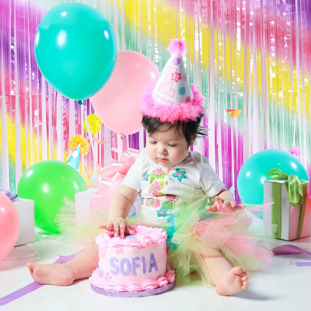 1 x 2 m quadratischer Glitzer-Vorhang-Hintergrund, Gold, Silber, Rosa, Schimmer, Wanddekoration, Geburtstag, Hochzeit, Babyparty, Party, Fotohintergrund – Detail 7