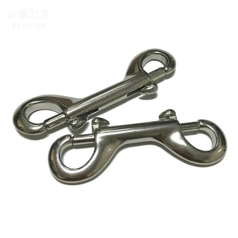 

Wholesale 100PCS/8KGS/Carton 90MM Length Stainless Steel AISI 316 Double End Snap Hook