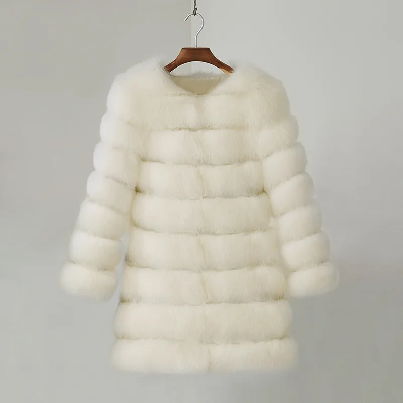 Sale Coats Woman Winter 2022 Coats Fur Mink Fur Thick Winter High Street Other Slim Real Fur Woman Coat enlarge