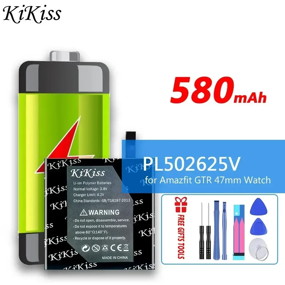 Аккумулятор KiKiss PL502625V (paixian) 580 мАч для часов huami Amazfit GTR 47 мм