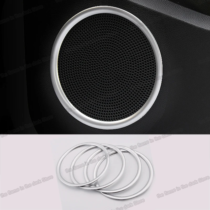 Car audio Door Sound Speaker Ring Trims for Ford Kuga Escape 2013 2014 2015 2016 2017 Accessories Auto 2018 2019 chrome gate