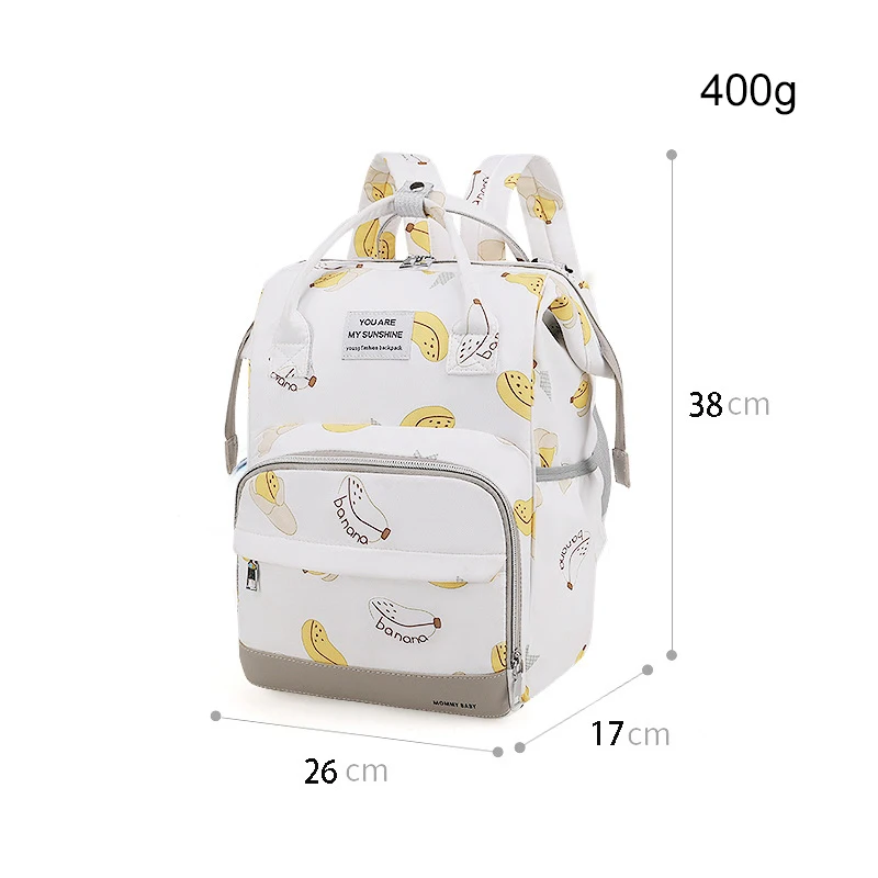 Crown Banana Baby Diaper Bag Travel Large Capacity Backpack Multi-function Nappy Bag Organizer Waterproof Baby Stroller Bag