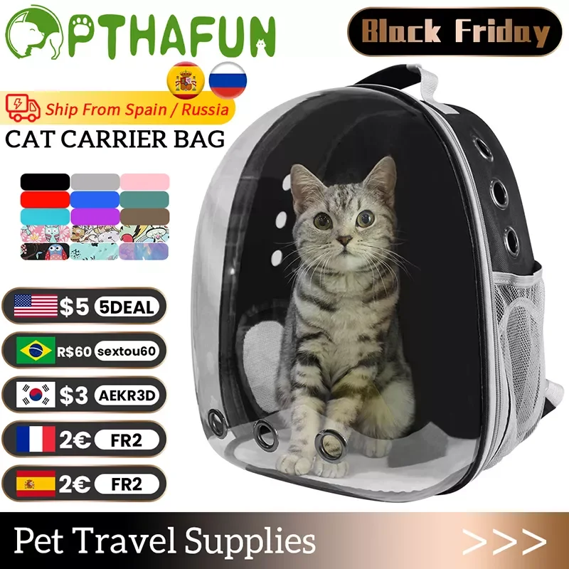 

2023NEW Bag Pet Shoulders bag Kitten Carrier Backpack Outdoor Pet Bag Breathable Portable Travel Transparent Bag For Small Dogs