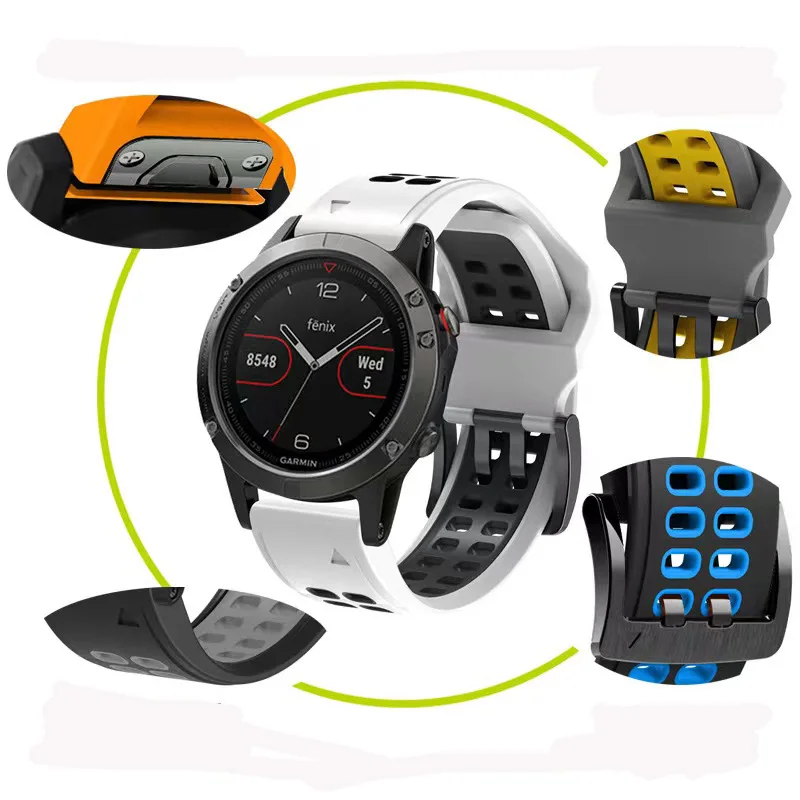 Ремешок для наручных часов Garmin Fenix 7X 7 6 6X 5 5X 3HR/EPIX/MARQ/приблизительный S62/tactical x DELTA