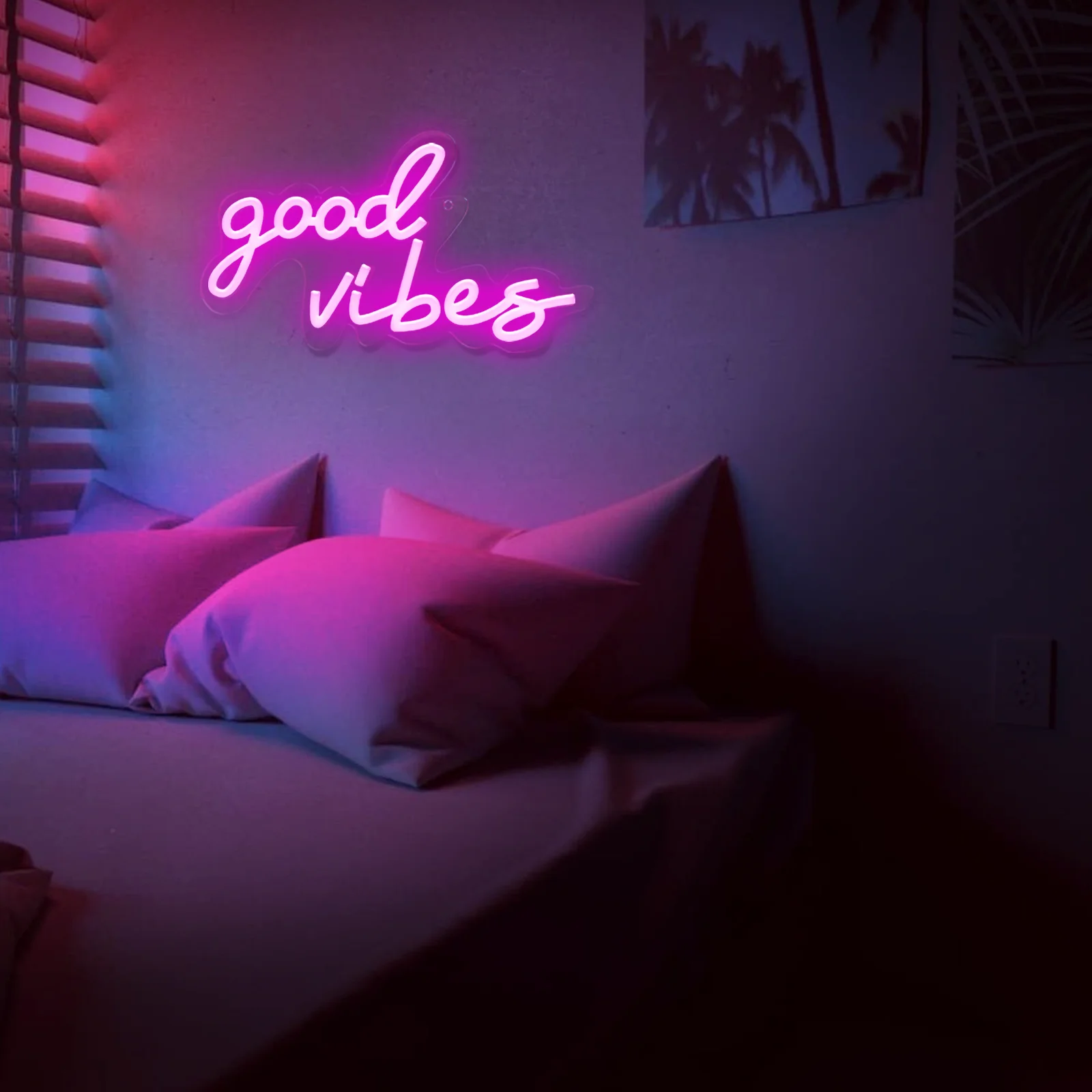 Неоновая вывеска Good Vibes свадебные настенные неоновые светодиодные вывески
