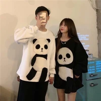unisex spring autumn long sleeve hoodie fashion casual loose panda print ins high quality pullover