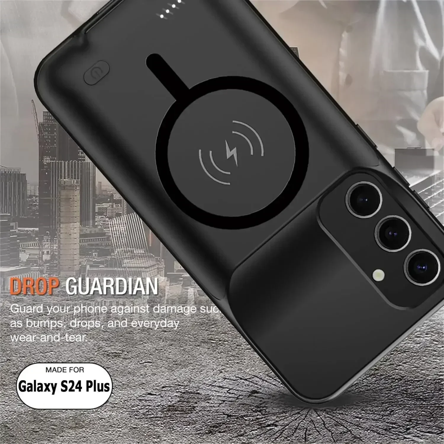 Фото Новый беспроводной чехол 10000 мАч для Magsafe Power Case для Samsung Galaxy S24 S22 S23 Ultra S24 Plus A54 A55 A35, чехол-зарядное устройство Bank №4