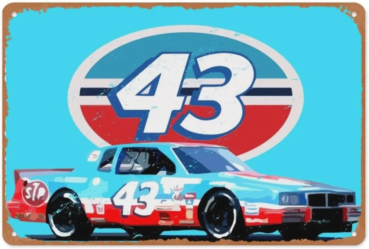 1 шт. забавная металлическая вывеска-Кинг Ричард Питта 43 ретро-гонки настенное