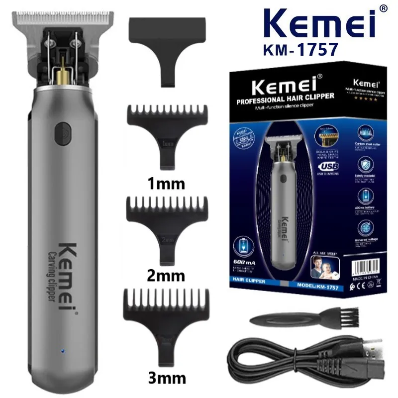 Kemei Hair Liners Clippers Men Beard Trimmer Zero Gapped T-B