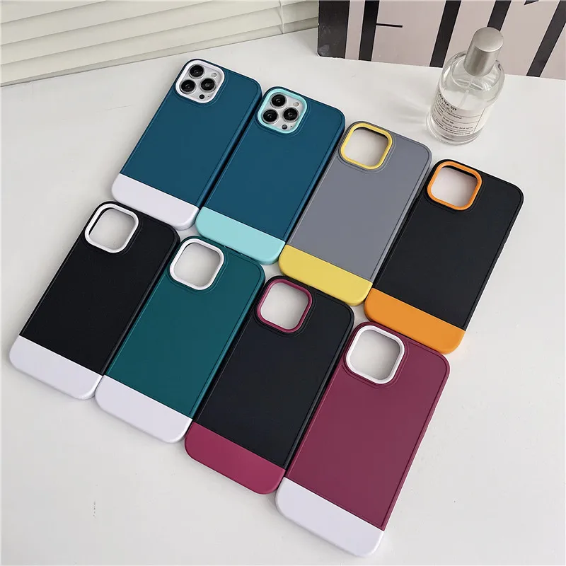 

For RedMi Note 8 9 9S 10 11 Pro 11S POCO X3 GT New Contrast Color 3-Segment Splice Protect Case Cover