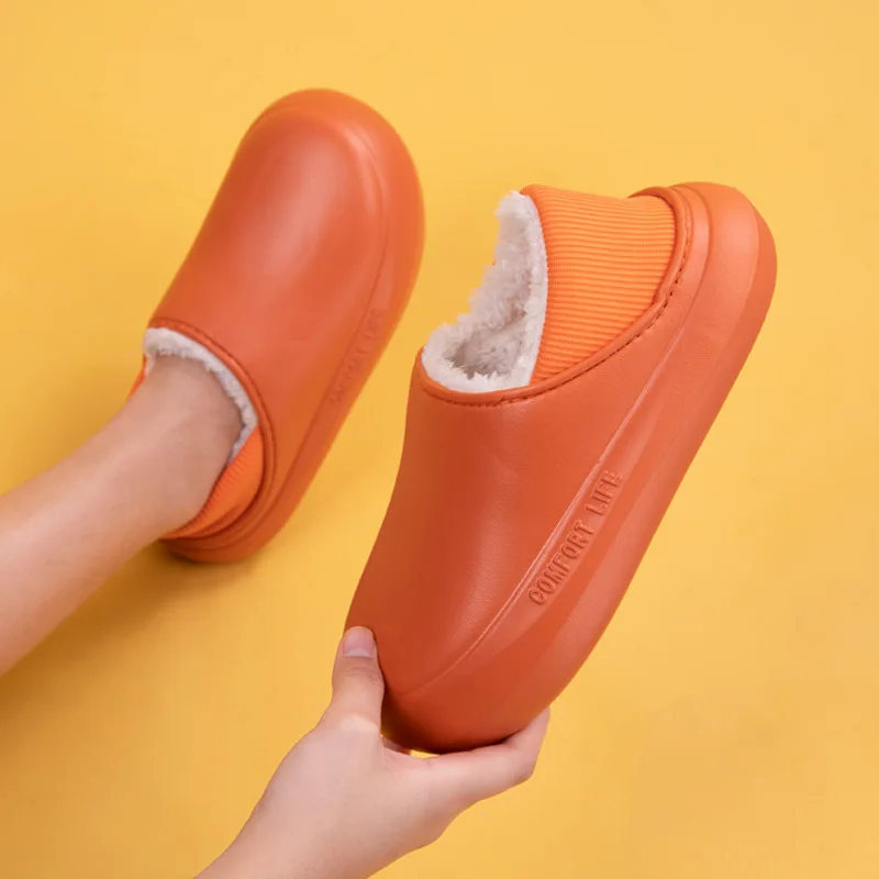 2021 водонепроницаемые Нескользящие домашние хлопковые тапочки зимние теплые