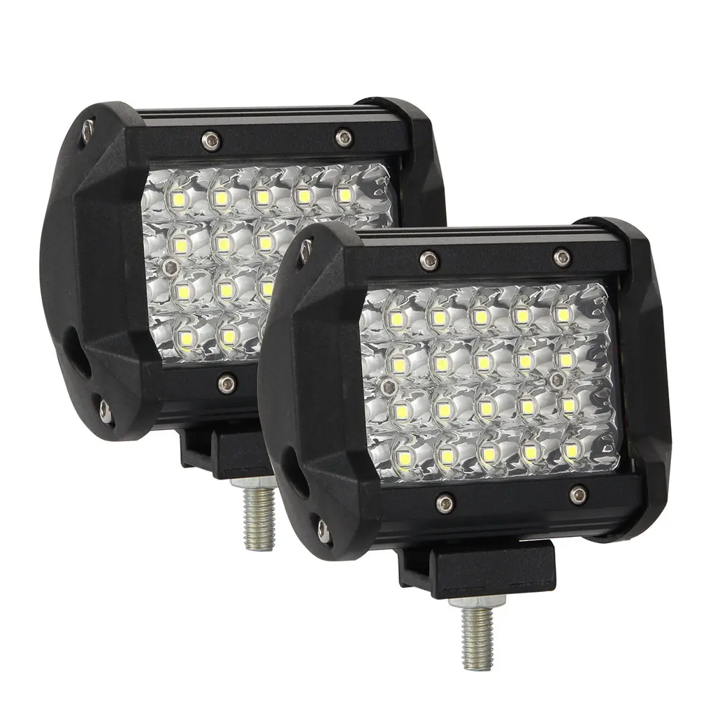 

144W/Pair 4" DC12V 24V 6000K Bulbs IP67 Waterproof Car Drive Landscape Lamp Offroad Work Floodlight Spotlight LED Lights Bar