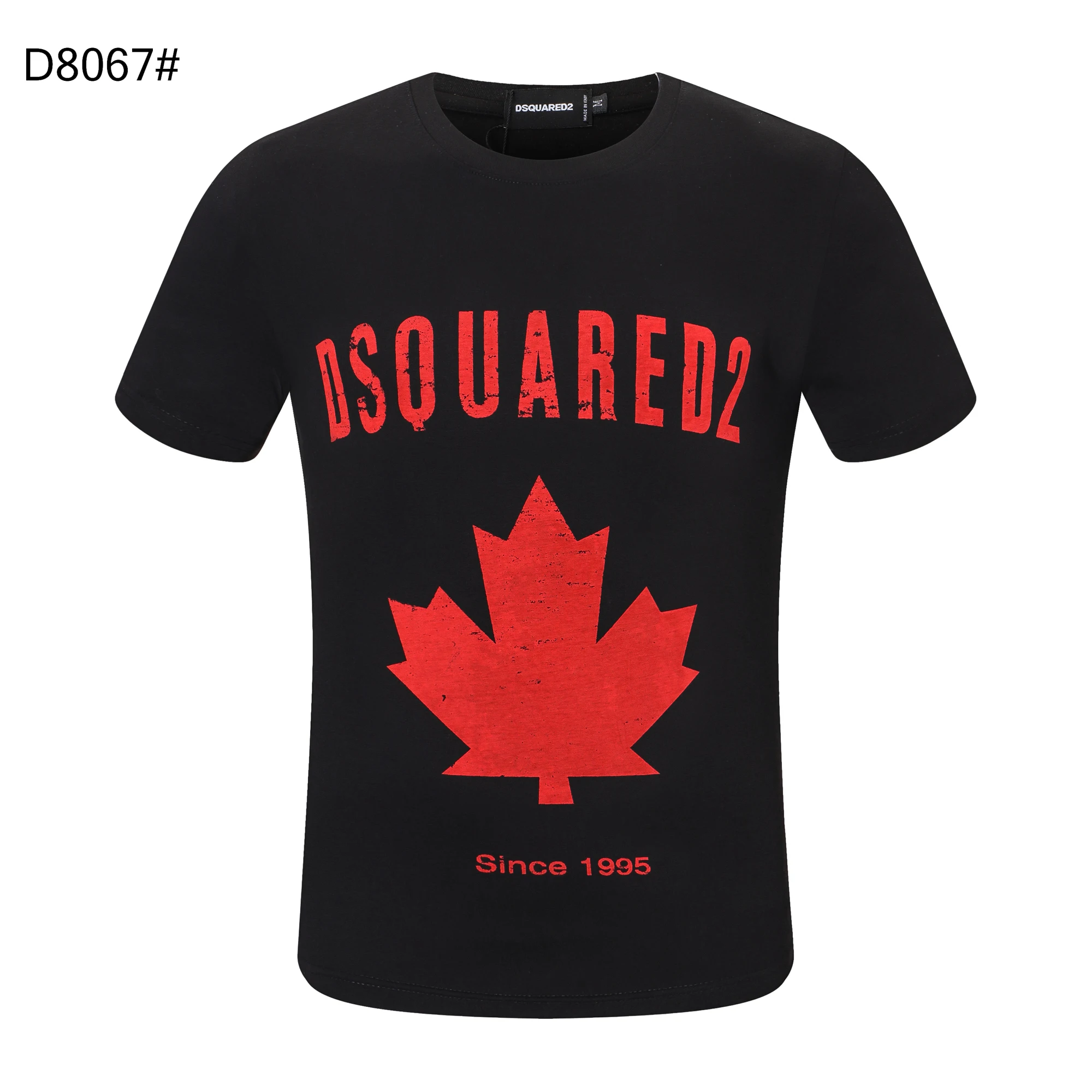 

D2 T-shirt Men 100% Cotton Short Sleeve Crew Neck Shirt Hip-Hop Street DSQ2 Men Clothing Oversized T Shirt D8071