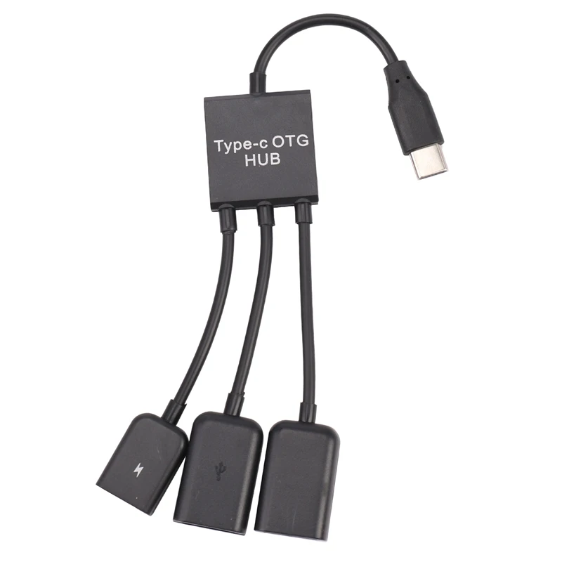 USB 3.1 типа C папа на 2 двойных A 2.0 мама + Micro-USB 3 в 1 OTG-концентратор