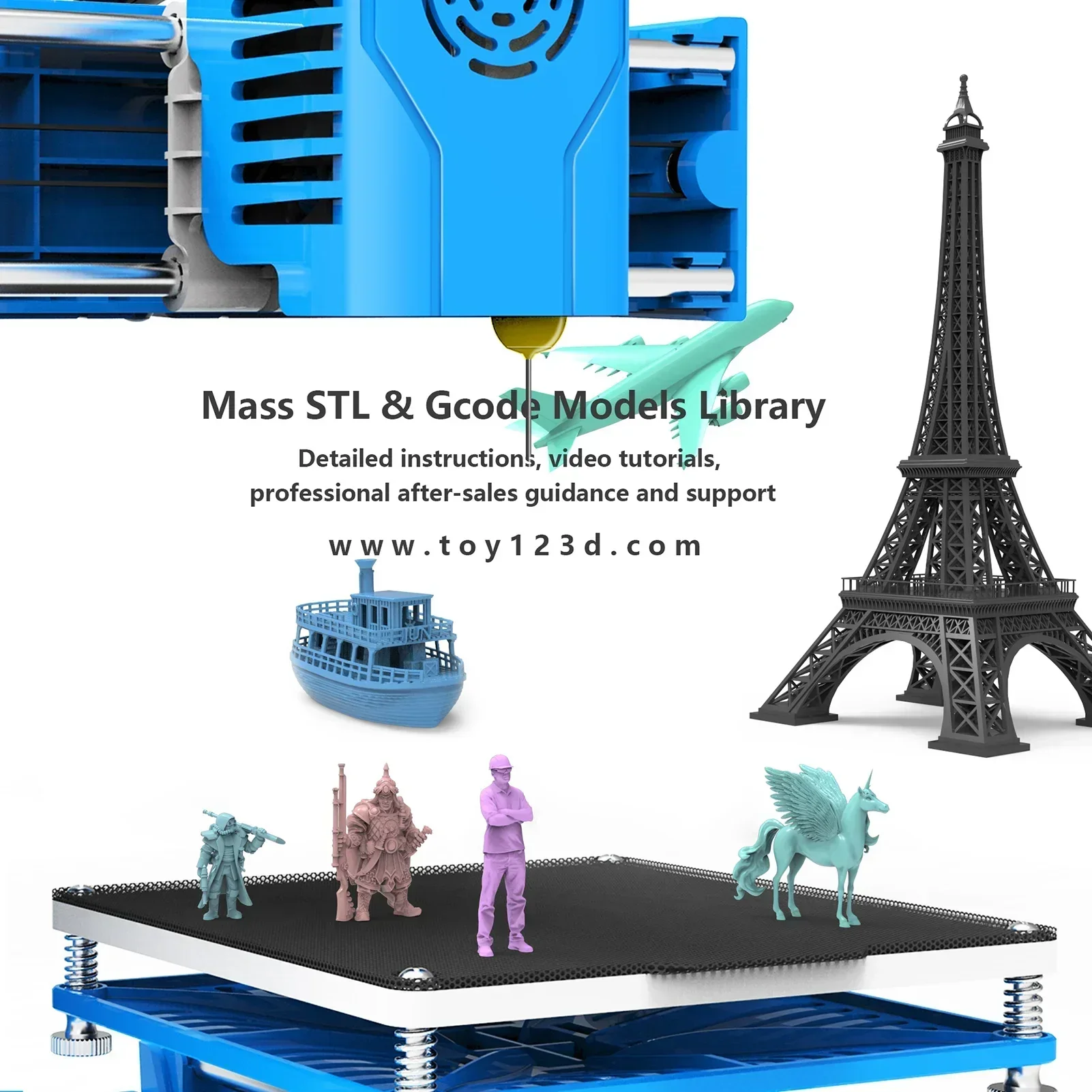 3D-принтер K9 Mini Desktop для детей 3D принтер 100*100*100 мм