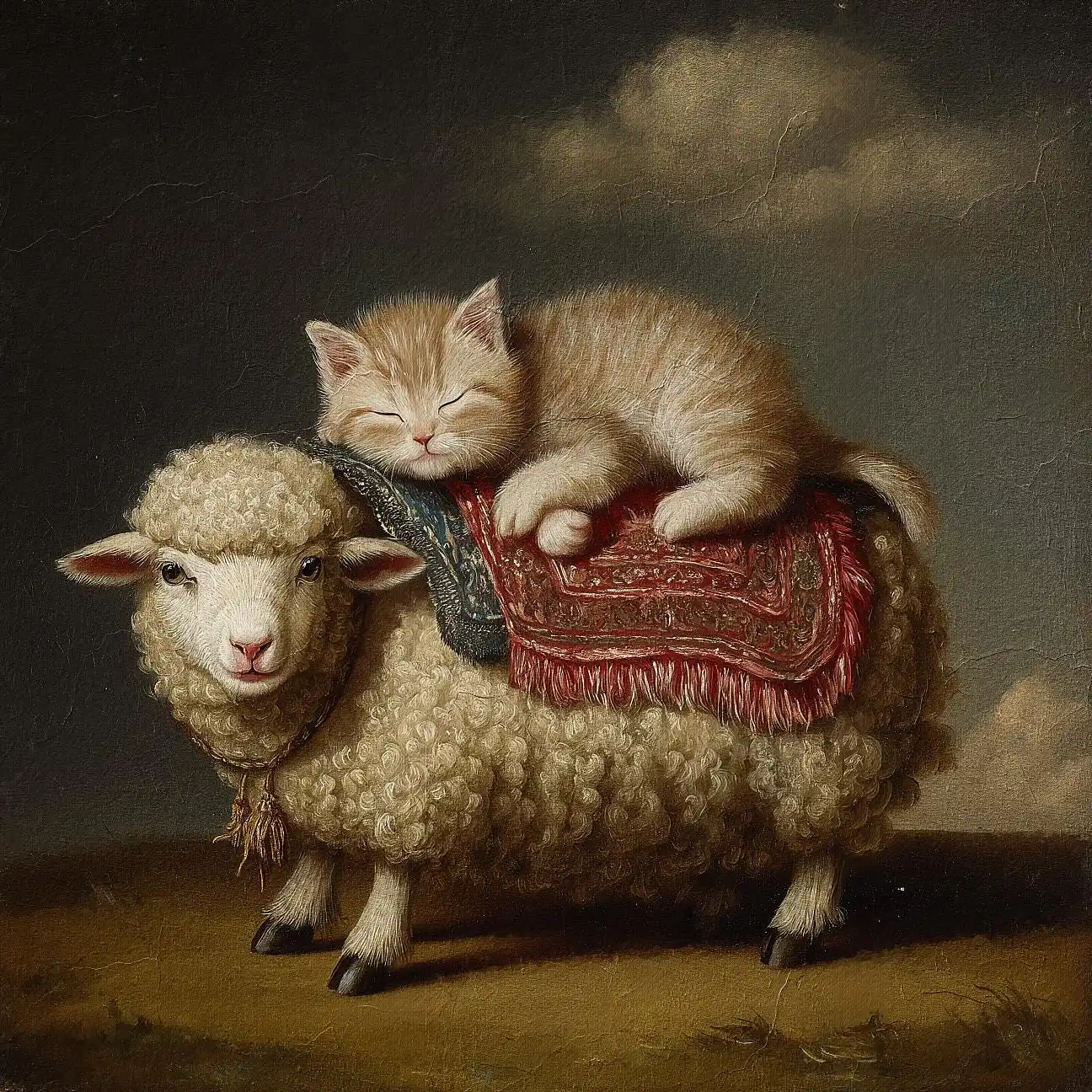 

Винтажный постер с изображением животных в готическом стиле