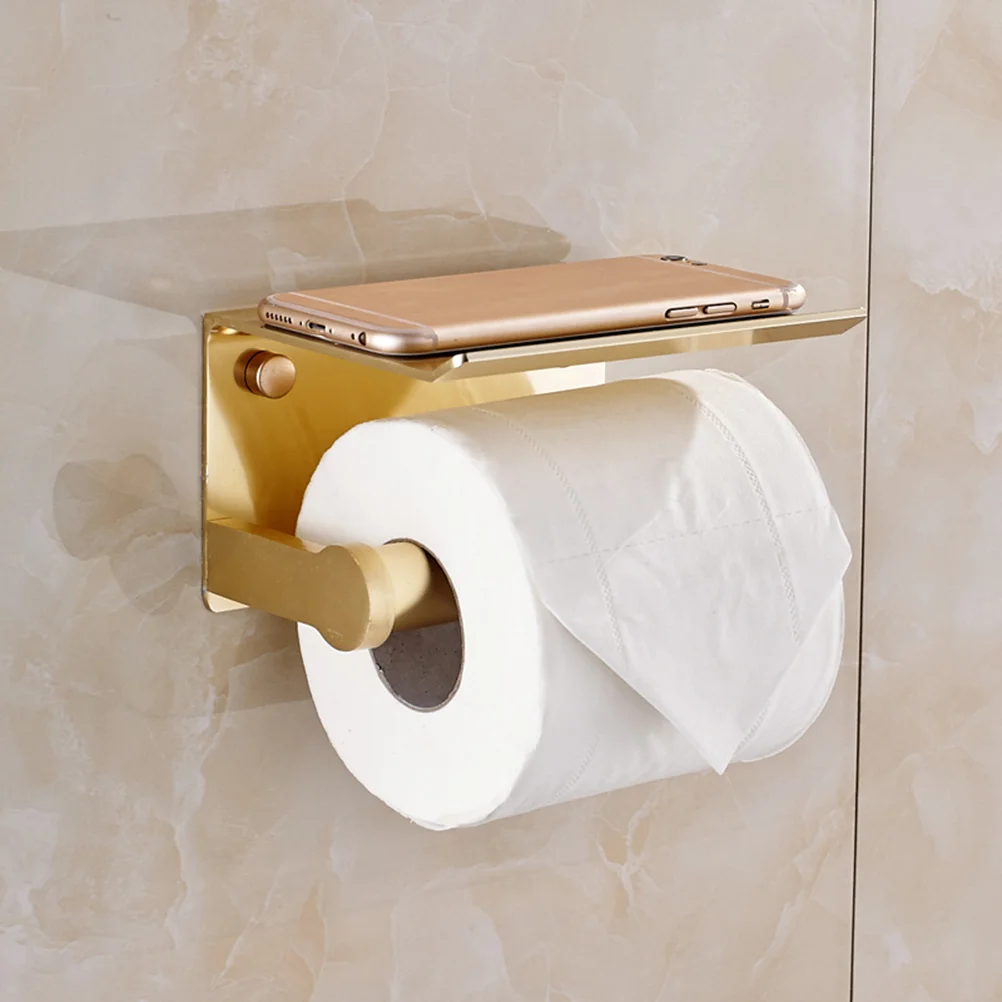 

Roll Holder Tissue Rack Storage Bathroom Accessories Paper Towel Shelf Mobile