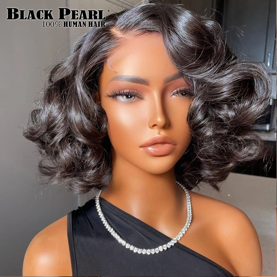Body Wave Short Bob Wig Transparent T Part Lace Human Hair Wigs for Women PrePlucked Natural Hair Remy Brazilian Wigs On Sale