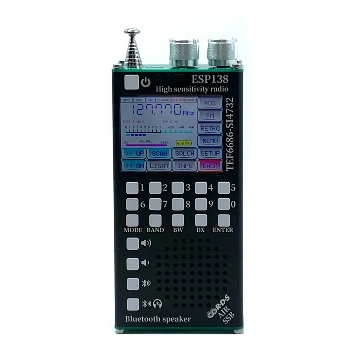 Фото (A43I) Портативная рация 2-в-1 с полным диапазоном частот FM/AM/SSB/AIR, приемником FM TEF6686 и чипами ESP138 SI4732, двойной режим работы №4