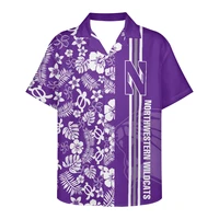 men summer button down short sleeve lapel shirt polynesian traditional mens clothing frangipani pattern team logo print shirt