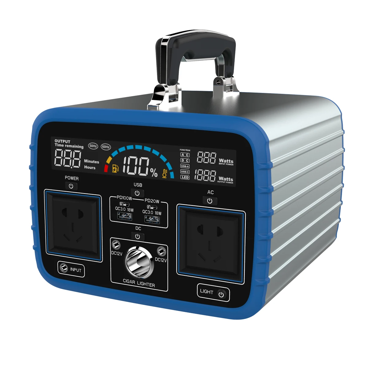 

Портативная силовая станция высокой емкости 110 Втч 500 Втч резервная литиевая батарея в/Вт Чистый синусоидальный сигнал розетка переменного ...