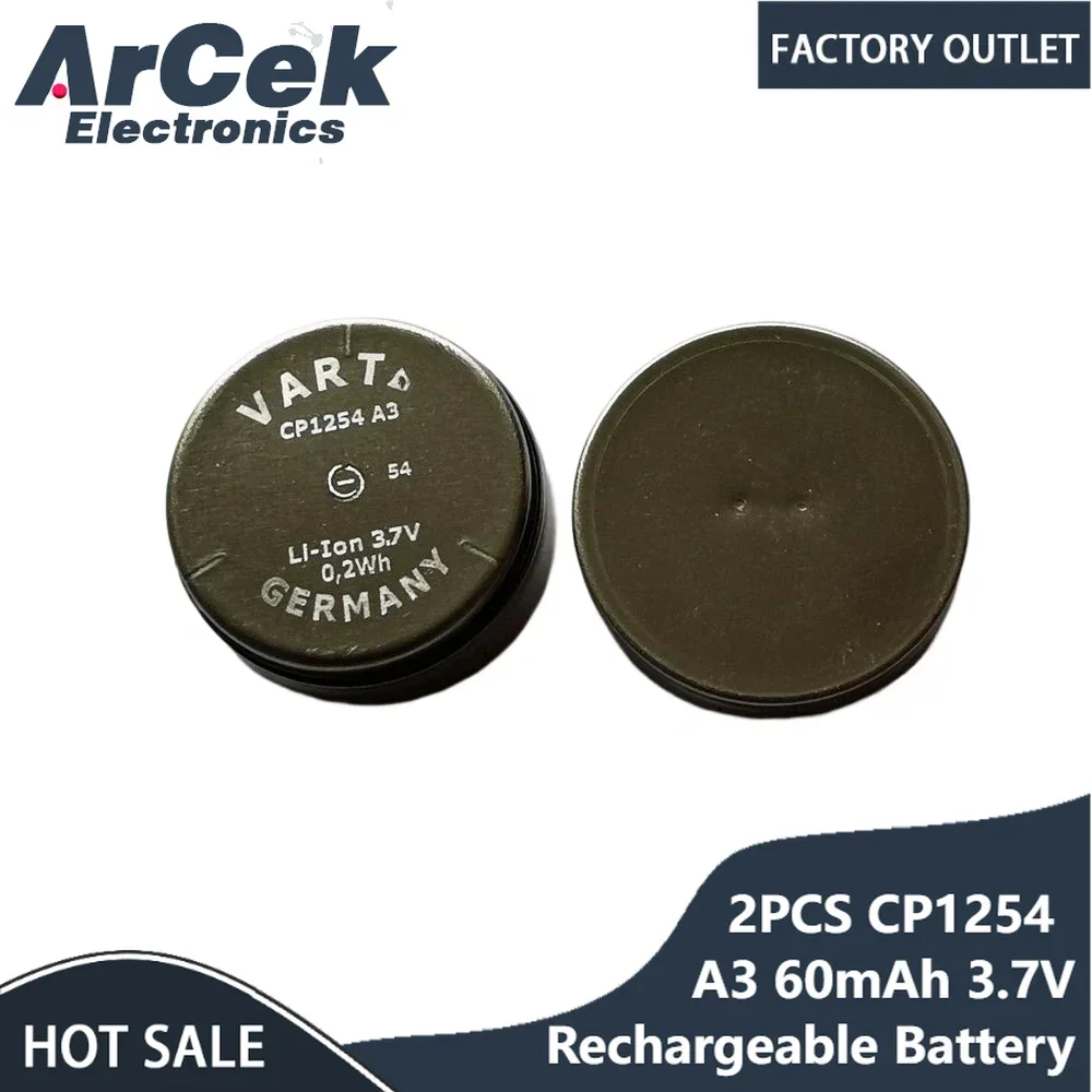 2 шт. аккумуляторные литиевые батареи 60 мАч 3 7 в