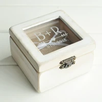 personalized wedding ring box rustic engagement box wedding favors wedding ring bearer box wooden ring pillow box jewelry box