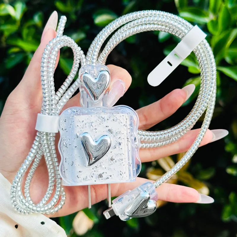 Прозрачный защитный чехол с 3D любовным сердцем для iPhone