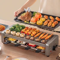 220V Home Appliance Electric Grill Non-stick Smokeless Food Frying Pan Barbecue 1200W 1800W Grill