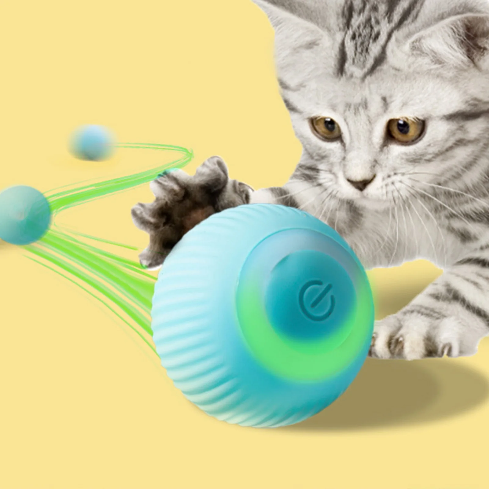 

Умные игрушки для кошек, автоматический вращающийся шар, фотоинтерактивный для кошек, тренировочные самодвижущиеся игрушки для котят, аксе...