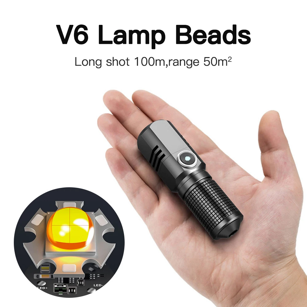 

Mini Small Steel Cannon Rechargeable Portable LED Torch Lamp Aluminium Alloy Keychain For Outdoor Camping Fishing Flashlight