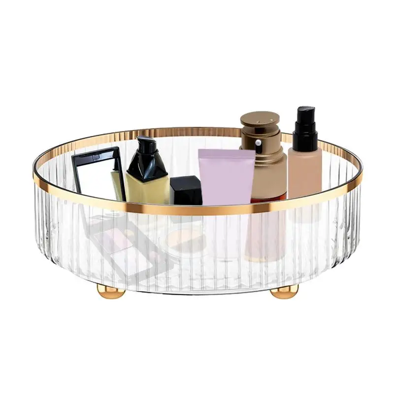 

Turntable Spice Organizer 360 Rotating Makeup Spinning Spice Rack Anti-rust Non-Skid Wear-Resistant Clear Seasoning Storage Rack