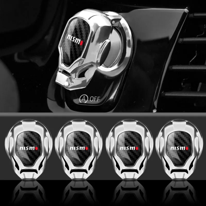

1pcs Car One Click Start Cover Car Stickers For Nismo Logo Emblem R34 GTR Nissans Tiida Sylphy Teana Note X-trail 1 2 Qashqa