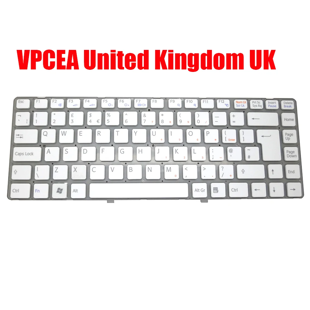 

United Kingdom UK Laptop Keyboard For SONY For VAIO VPCEA VPC-EA VPCEA1C5E VPCEA1S1E MP-09L16GB-8861 148792611 550102L03-515-G