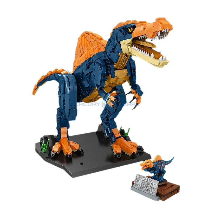 

Модель динозавра Spinosaurus, модель со звуком FC6207 MOC, строительные блоки, набор кирпичей для детей, мальчиков, рождественский подарок, игрушки