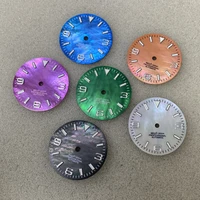 watch dial purple black white blue green orange shell 369 c3 green luminous 28 5mm with nh35nh36 automatic movement no date