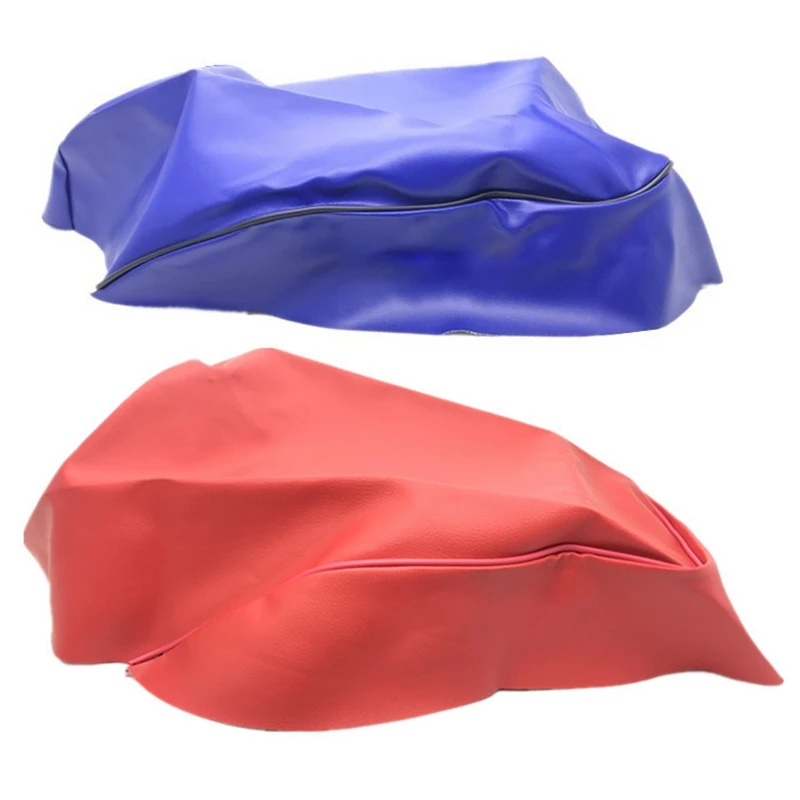 

Чехол для сиденья мотоцикла HONDA DIO AF27/AF28, чехол из искусственной кожи, для модификации мотоцикла, красный и синий, 2 шт.