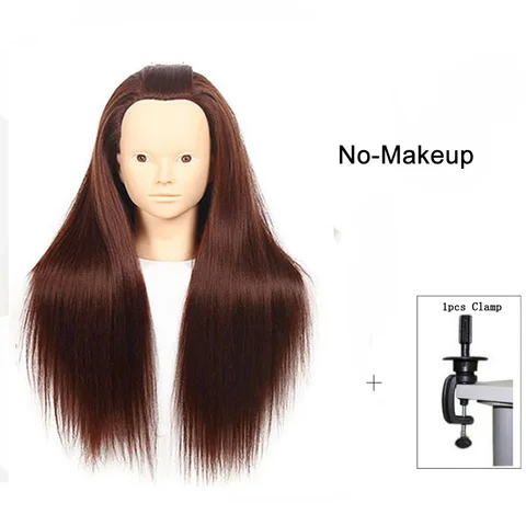 60 см, тренировочная голова Yaki из синтетических волос, голова манекена для практики парикмахерской, модель для укладки волос, манекен, кукла, инструмент для красоты